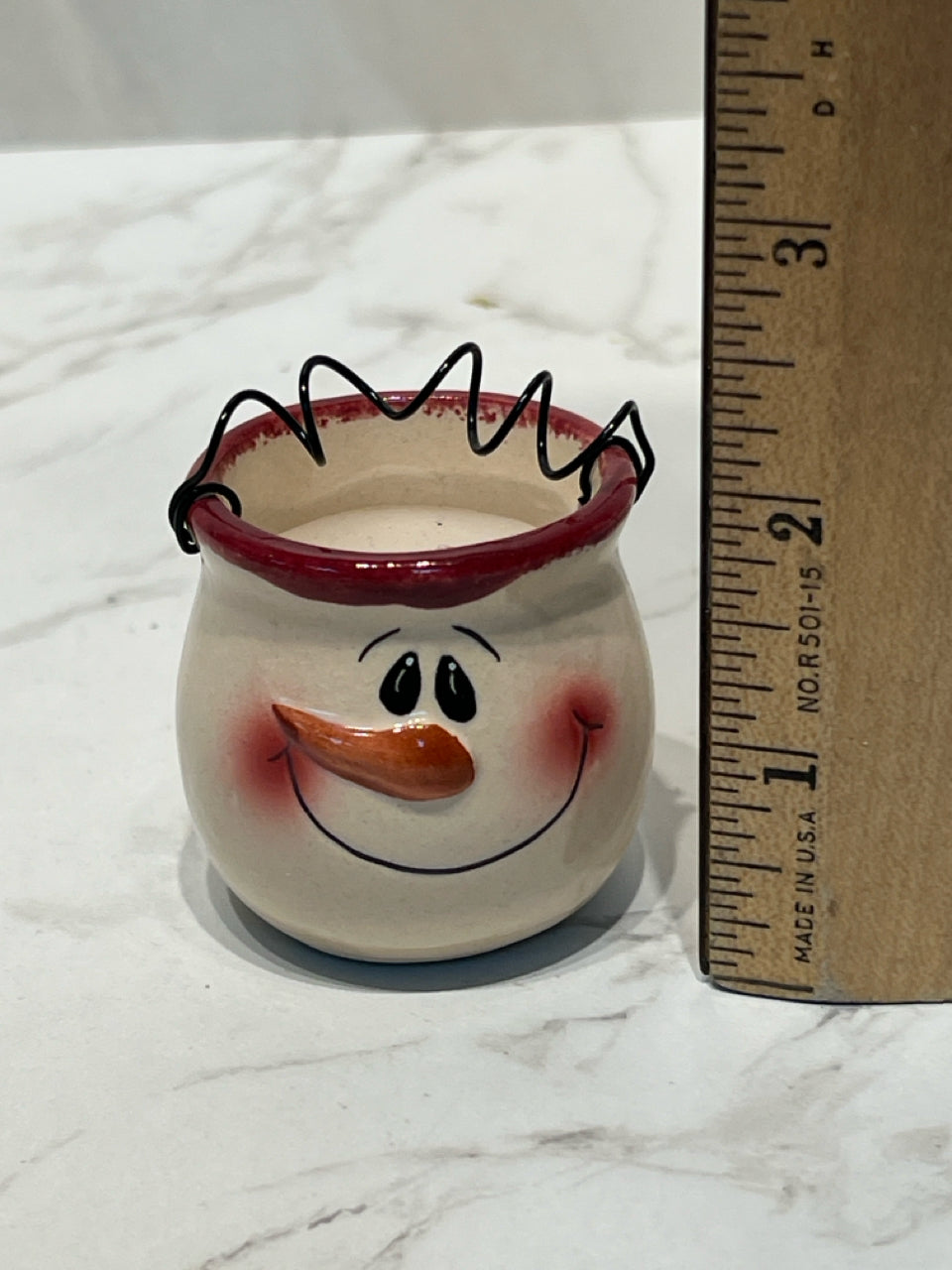 Snowman Candle