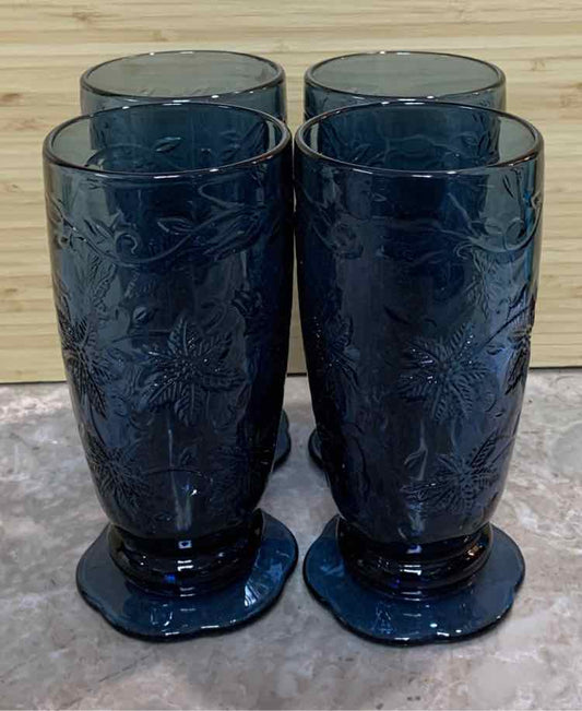 Princess House - 4 Sapphire Tumblers