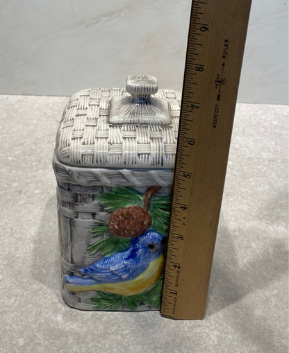 Covered Bird Jar