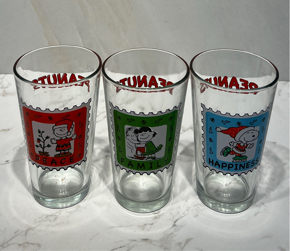 Set of 3 Peanuts Glasses