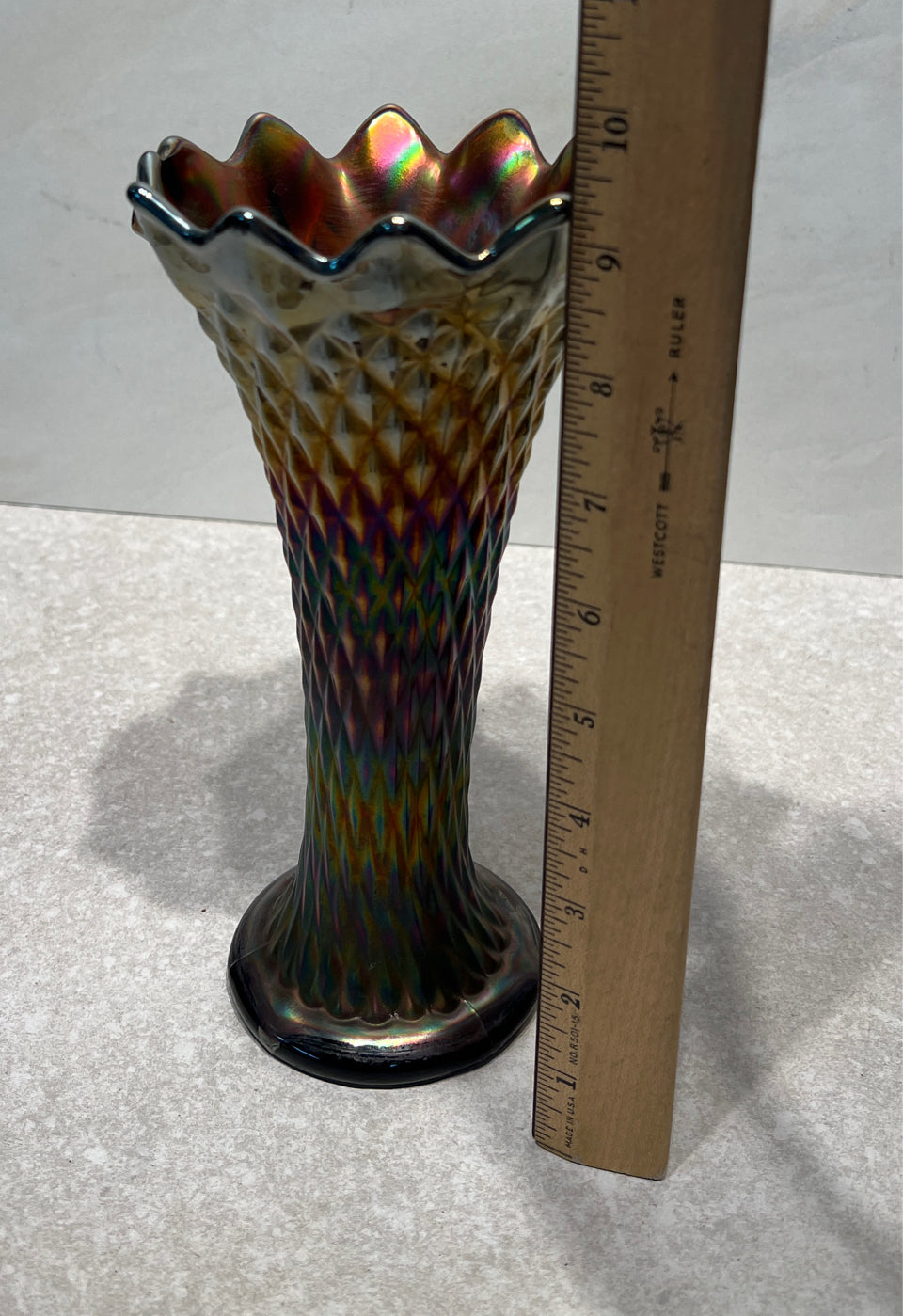 Northwood Diamond Point Vase
