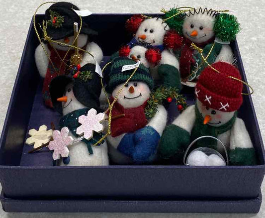 Box of Snowman Ornaments