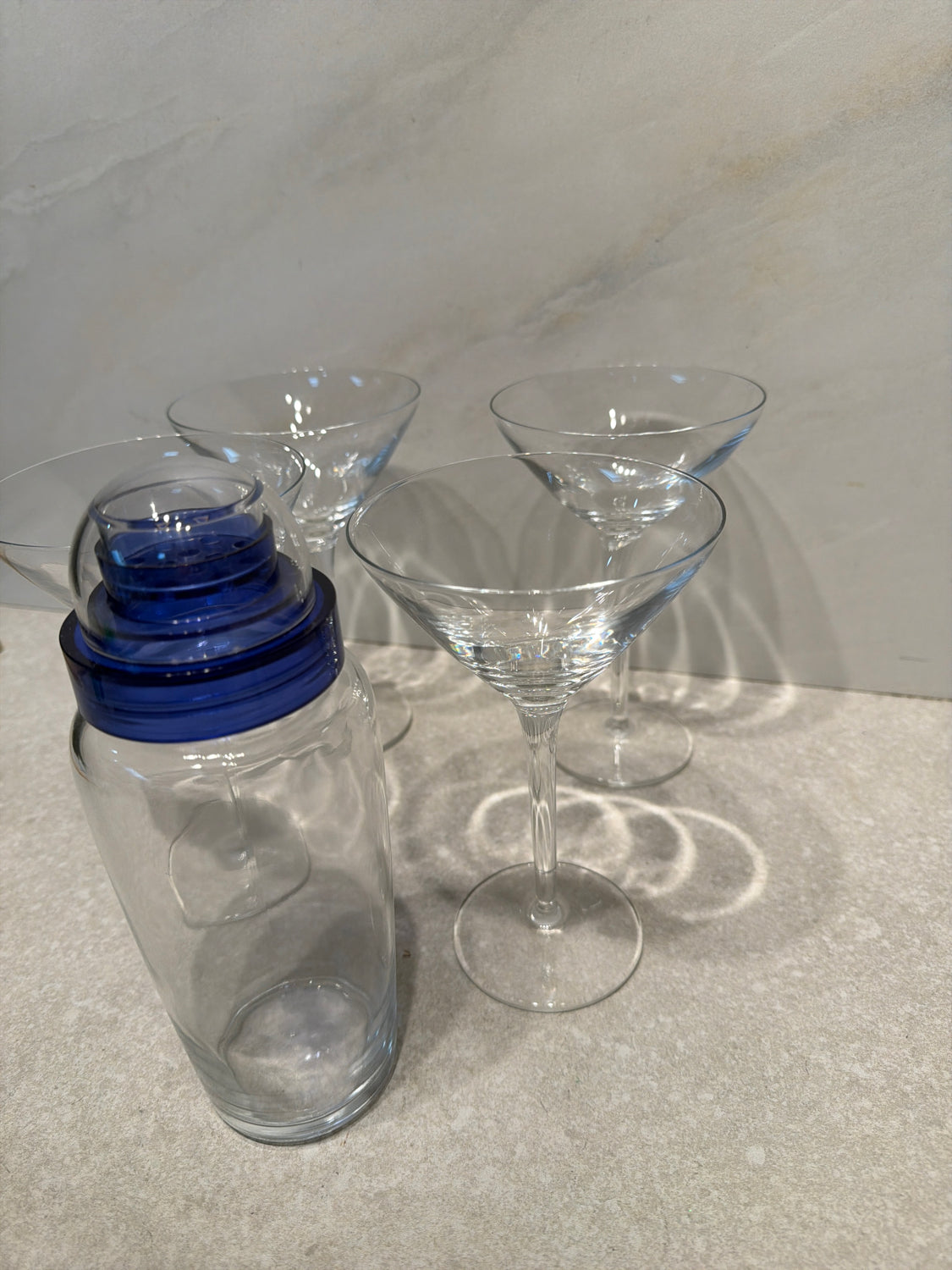 5 Piece Martini Set Luigi Bormioli With Shaker