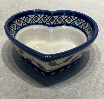Polish Pottery Heart Bowl