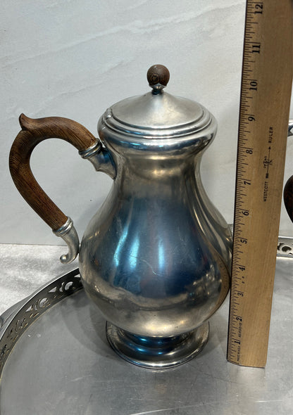5-Piece Pewter Tea Set