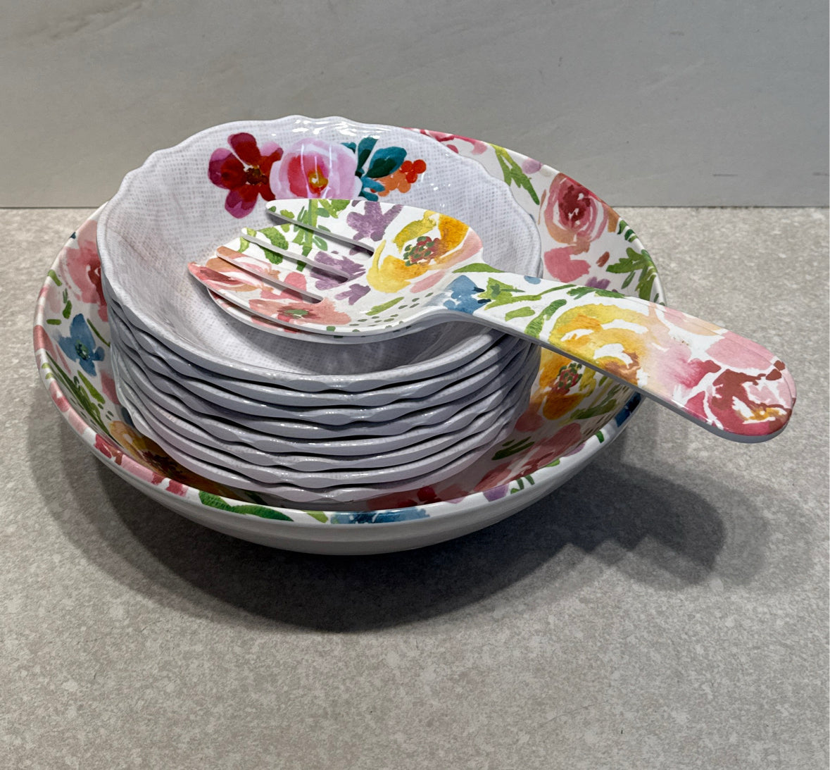 Melamine Salad Set