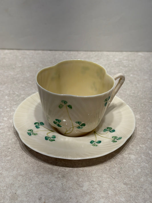Belleek Cup and Saucer
