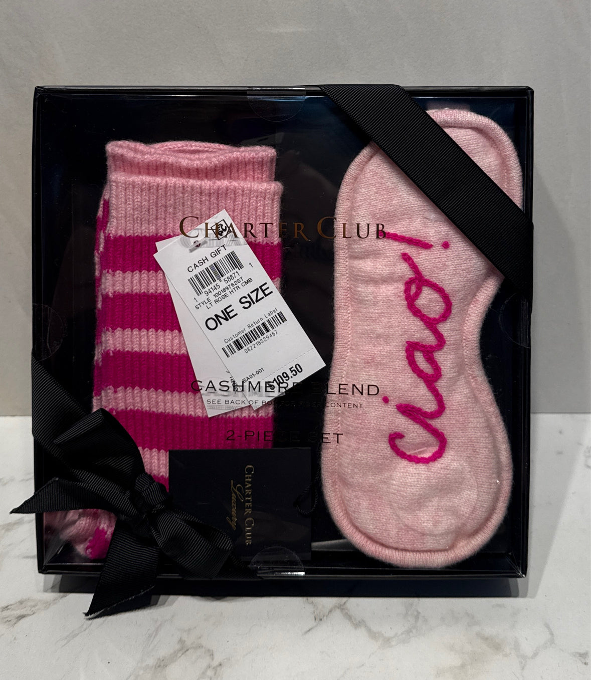 Charter Club Socks and Eye Masket