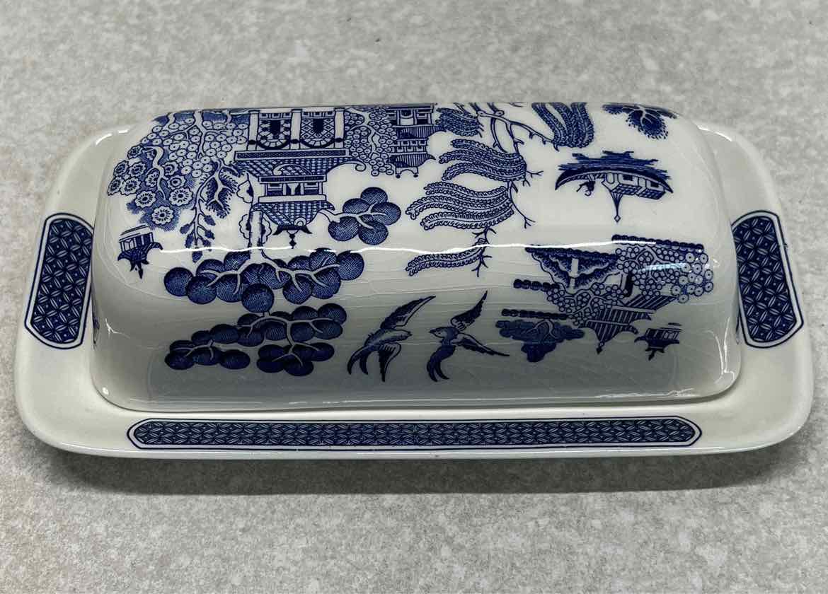 Blue Willow Butter Dish