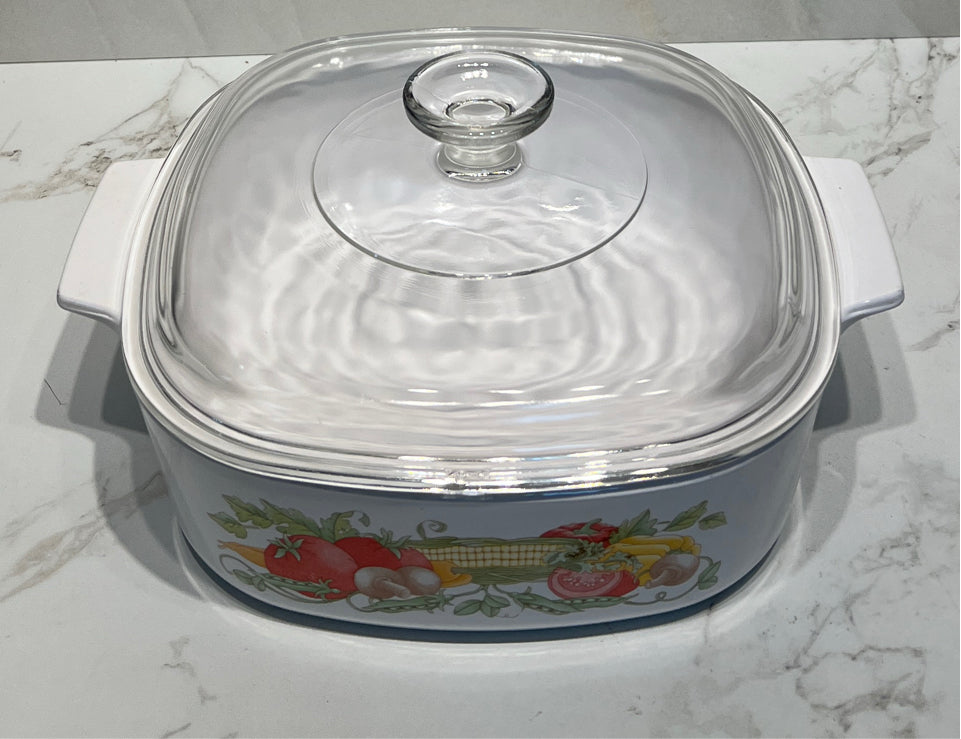 Covered Corning Ware Bowl