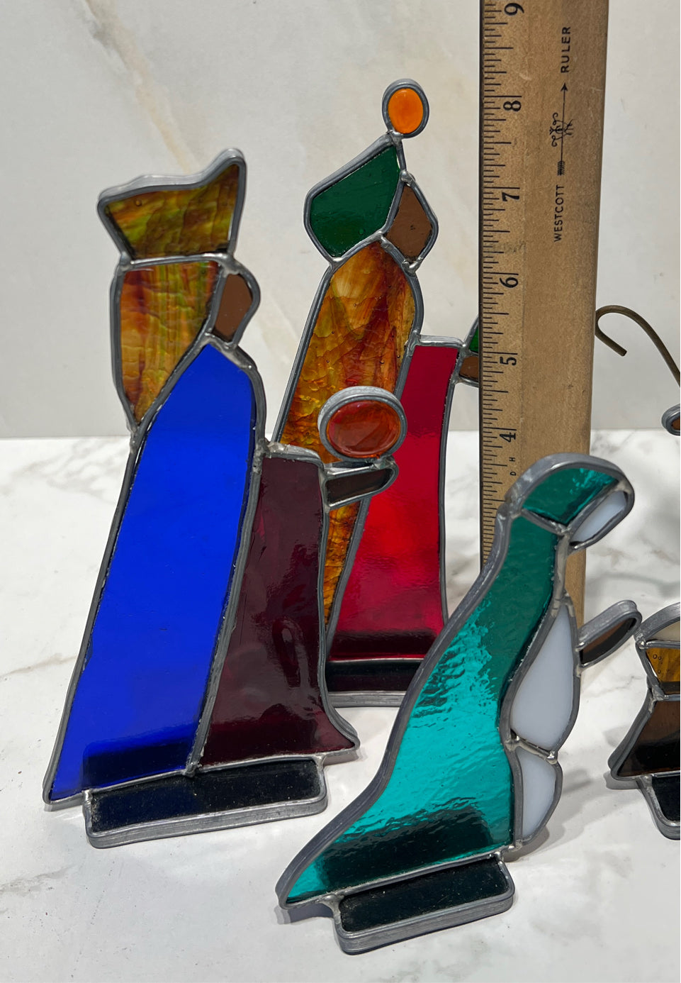 7 Piece Stain Glass Nativity Set