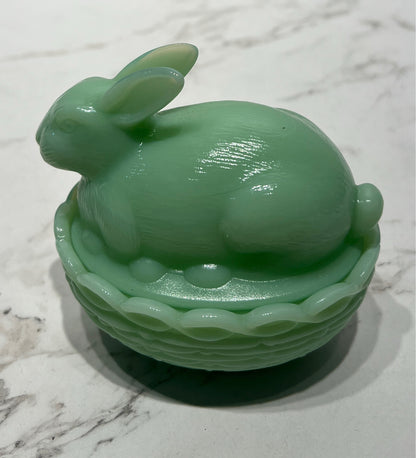 Jadeite Rabbit on Nest