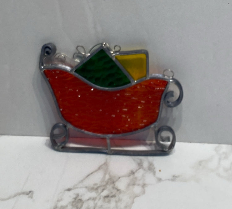 Stain Glass Sleigh