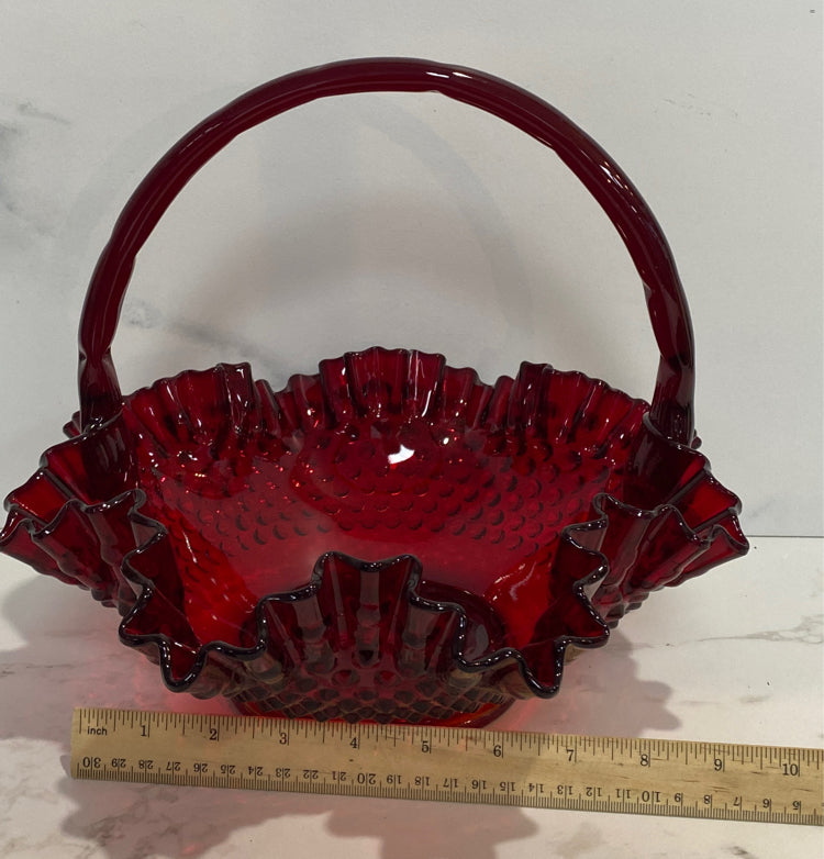 Fenton Large Red Ruby Basket