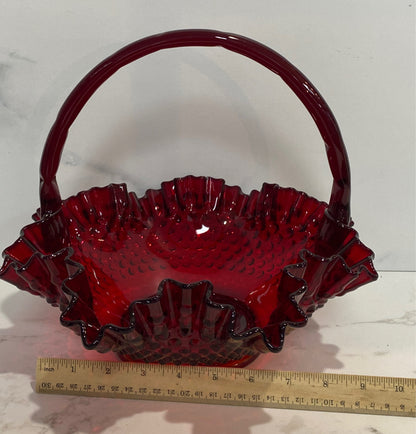 Fenton Large Red Ruby Basket