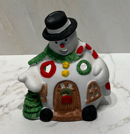 Snowman Candle Holder