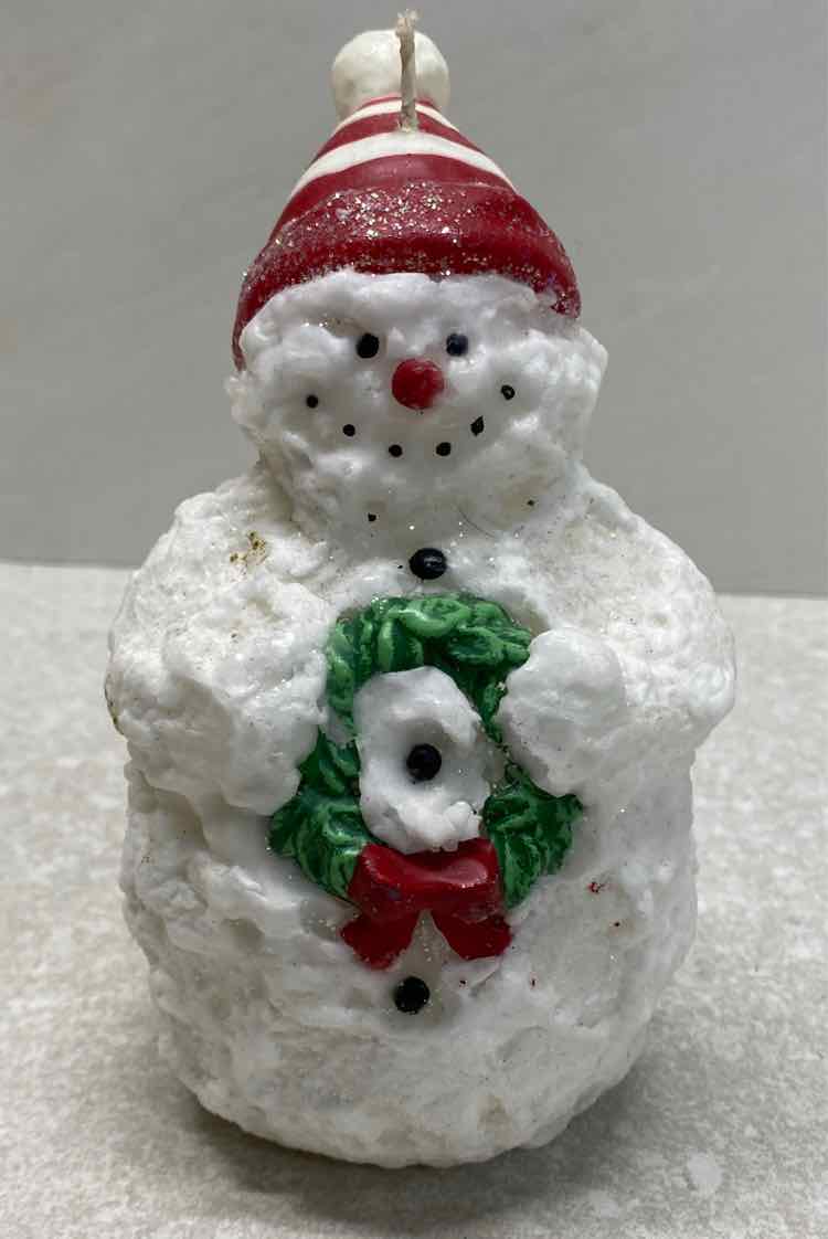 Snowman Candle