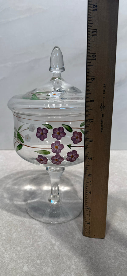 Handpainted Covered Jar