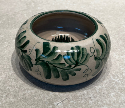 Pottery Vase with Flower Frog