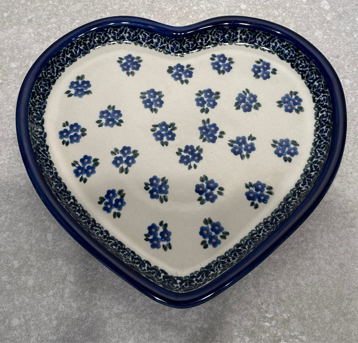 Polish Pottery Heart Plate
