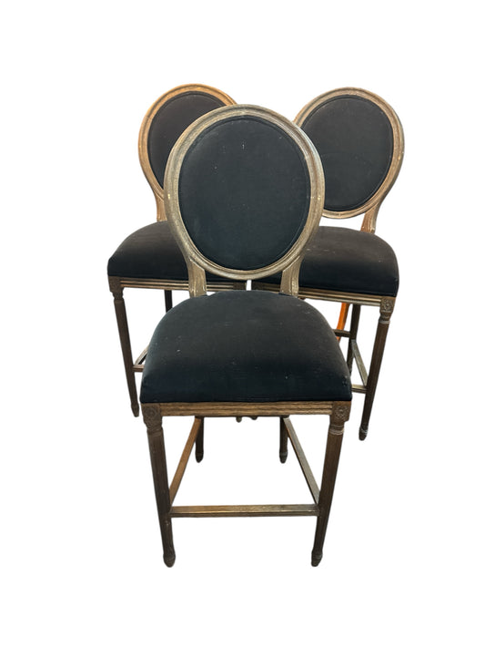 Set of 3 Restoration Hardware Bar Stools