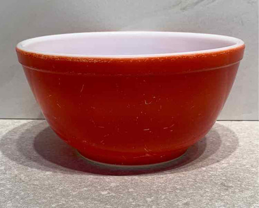 Red Pyrex Bowl - as is