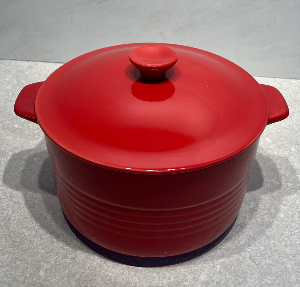Covered Red Bowl