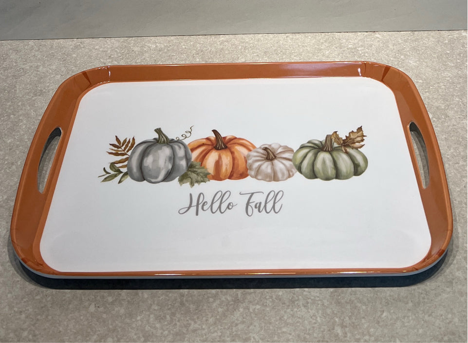 Helllo Fall Plastic Tray