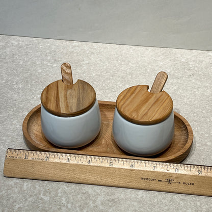 Crate And Barrel Condiment Set