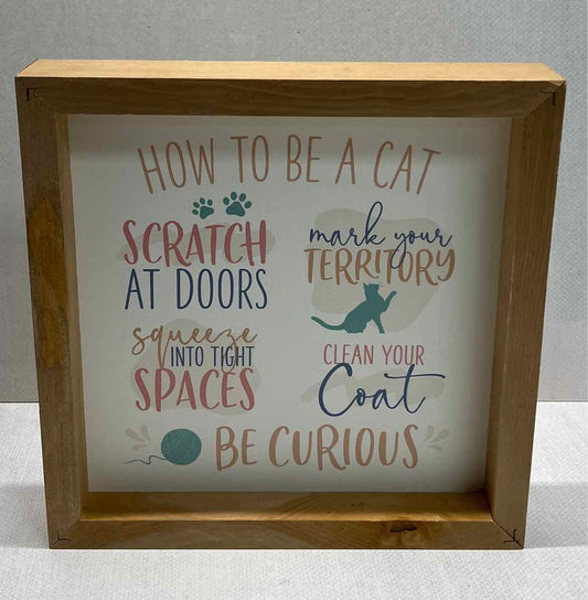 How to Be A Cat Wall Decor