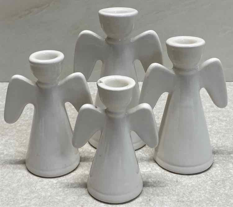 Set of 4 Angel Candleholders